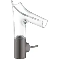 Hansgrohe Einhebel-Waschtischmischer 140 AXOR STARCK V m Glasauslauf u AG brushed black chrome brushed black chrome