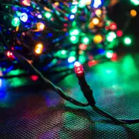 Linder Exclusiv GmbH LED Lichterkette multicolor 200er Farblichterkette Weihnachten 230V IP44