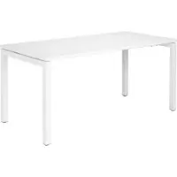 Gürkan Schreibtisch weiß rechteckig, 4-Fuß-Gestell weiß 160,0 x 80,0 cm