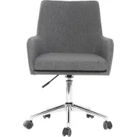 Miliboo - Design-Bürosessel Stoff Anthrazitgrau SHANA