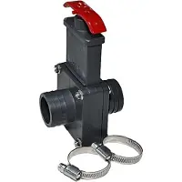 Weinmann PVC Absperrschieber 38 x 38 mm mit 2 Stück V2A Schellen