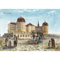 Pappnoptikum Adventskalender Schloss Moritzburg im Großformat aus Papier