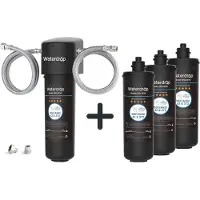 Waterdrop 10UA Untertisch Wasserfiltersystem mit 3 WD-RF10, Hohe Kapazität Wasserfilter Trinkwasser, NSF/ANSI 42, Direkter Verbinden mit Küchenhahn