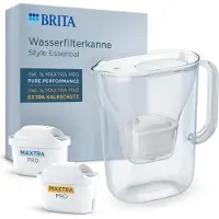 Brita Style Essential, Pitcher-Wasserfilter, 2,4 l, Transparent, Weiß