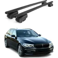 Omac Dachträger Gepäckträger für BMW 5er G31 Touring 2017-2023 ABE Alu Schwarz 2x
