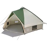 vidaXL Teepee Zelt für 10 Personen 10 Personen Grün und Weiß