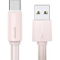 Usams Kabel USB-C 3A YU Series 1m USB-C/USB-C różowy/pink SJ732USB04 (US-SJ732)