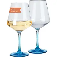 Moritz Milano Weißweinglas blue line 2er Set aus Polycarbonat 450 ml bruchfest BPA-frei leicht ideal für Camping Picknick Festival Outdoor Wein Rose Schorle
