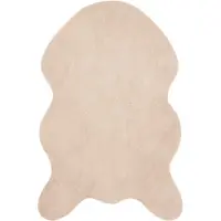 vidaXL Rutschfester Teppich aus Kunstkaninchenfell OLITE Taupe