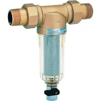 Resideo Braukmann Mini-Plus Trinkwasserfilter, 3/4 Zoll, mit Spülung
