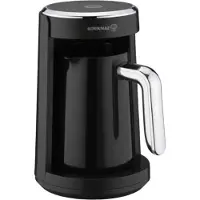 Korkmaz Keyif Türk elektrische Türkische Kaffeemaschine, bis 4 Tassen, schwarz