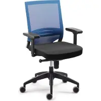 58 aufm Kessel Drehstuhl Henda 65 x 94 x 60 Bürostuhl Schwarz/Blau/Schwarz 19159