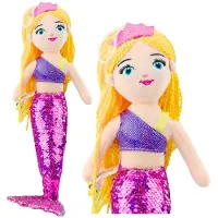 Leantoys Lean Plüsch Meerjungfrau Kuschelschwanz In Pailletten Lila 48Cm