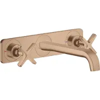 Hansgrohe Fertigset Axor Citterio E UP-3-Loch-Waschtischarmatur, A 220mm, Pl, brush. r gol