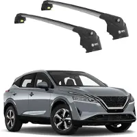 TURTLE DACHTRÄGER AIR-2 , Silber NISSAN QASHQAI J12 2021 2022 2023 2024 (SUV)