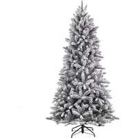 Black Box Trees Künstlicher Weihnachtsbaum Snowdon - H155 x Ø102 cm - Grün mit Frostoptik