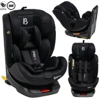 Bebelissimo Kindersitz I-SIZE 40-150 cm, 360, Kinderautositz - Eole in Schwarz | Gr.: onesize