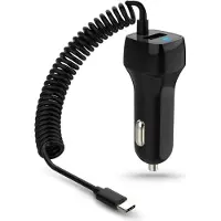 NAUC Auto Ladekabel für Samsung Galaxy 3,1A 15W Dual Ladegerät Typ C KFZ Lade Kabel