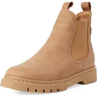 Tamaris Damen Elegante Stiefelette Chelsea 1-25829-43 Beige