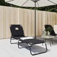 vidaXL Sonnenliege, Gartenliege, Wellnessliege, Klappbar, Oxford-Gewebe & Pulverbeschichteter Stahl - Liegestuhl CC21866