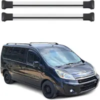 Omtec Dachträger Grundtäger für Citroen Jumpy 2007-2016 75kg Aluminium Silber 4 tlg