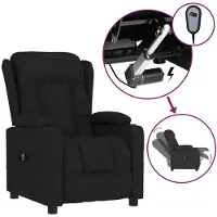 Syfax Relaxsessel Elektrisch Schwarz Stoff