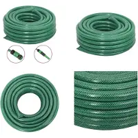 vidaXL Gartenschlauch mit Armaturen Set Grün 0,9" 100 m PVC - Gartenschlauch - Gartenschläuche - Wasserschlauch - PVC Schlauch