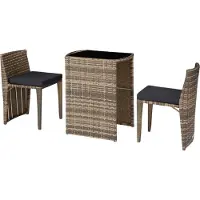 TecTake Aluminium Rattanset Hamburg wetterfest und UV-beständig