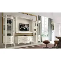 Xl Moebel Gmbh Klassische Stil Weiß Wohnwand Lowboard 2x Vitrine TV-Rahmen Gruppe Neu