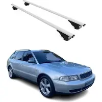 Omac Dachträger Grundtäger für Audi A4 B5 Avant 1996-2001 75kg Metall Silber 2 tlg