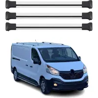 Omtec Dachträger Grundtäger für Renault Trafic 2014-2025 75kg Aluminium Silber 3 tlg