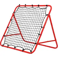 HENGDA Fußball Rebounder Netz Sports Prellwand Kickback Fußballtraining Zubehör mit 5 Verstellbare Stufen Rückprallwand Netz Faltbar