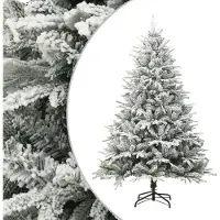 Prolenta Maison Exclusive - Künstlicher Weihnachtsbaum Beschneit Grün 180 cm PVC PE