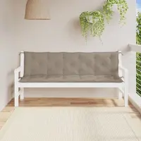 vidaXL Möbel Gartenbank-Auflagen 2 Stk. Taupe 180x50x7 cm Oxford-Gewebe - Gartenmöbelauflagen &49004