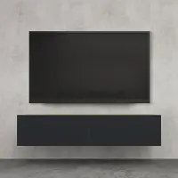 Doporro TV Lowboard hängend Fernsehschrank Wohnzimmer | TV-Schrank hängend Fernsehtisch Hängeschrank 140cm Fernsehschrank02