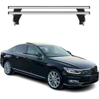 Menabo Dachträger Grundtäger für VW Passat B8 2014-2019 50kg Alu Silber 2 tlg