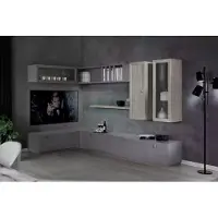 Xl Moebel Gmbh Wohnwand TV-Eckwand Wohnzimmer Set Wohnmöbel Modern Wohnzimmer