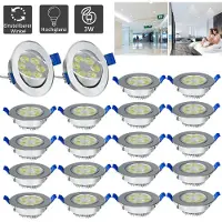 UISEBRT LARS360 20X3W Spot Einbauleuchte LED Strahler Deckenstrahler Einbauspot Einbaustrahler Deckeneinbauleuchte Deckenspot (20X3W, Kaltweiß )