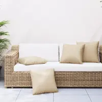 vidaXL "2026 Promotion" Sofakissen 4 Stk. - Hohe Qualität - Beige 40x40 cm Stoff - Gartenmöbelauflagen CC21874