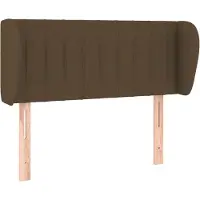 Syfax Kopfteil mit Ohren Dunkelbraun 83x23x78/88 cm Stoff