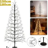 XINZI Künstlicher Weihnachtsbaum Feuerwerks-Stil 150 cm mit 1500 Kaltweiß LEDs, Eisen-Stamm + 5m Kabel, für Weihnachts/Party/Dekoration