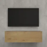 Doporro TV Lowboard hängend Fernsehschrank Wohnzimmer | TV-Schrank hängend Fernsehtisch Hängeschrank 100cm Fernsehschrank02
