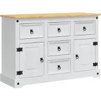 Syfax Aufbewahrungs-Truhen mit Speicher Corona Weiß 112 x 40 x 75 cm