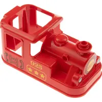 LEGO 1x Fahrer Kabine Aufsatz 4x8x3 rot Sterne Eisenbahn Zug 925 36075pb01