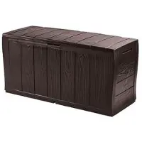 Proregal CAP’N COOK 300L Gartenbox | LxBxH 117x45x57 cm | 300 Liter Stauraum | Kissenbox mit Deckel | Auflagenbox | Braun | Max. Belastung des Deckels: 200 kg