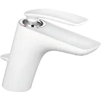 Kludi BALANCE Waschtisch-Einhandmischer, Einlochmontage, Auslaufhöhe 100mm, 520239175, Farbe: Weiß / Chrom