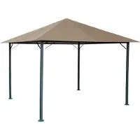 Quick Star Metall Garten Pavillon Nizza 3x3m Antik Partyzelt Sand
