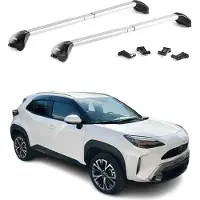 Aurilis Dachträger Relingträger für Toyota Yaris Cross 2020-2025 Alu Silber 2 tlg ABE