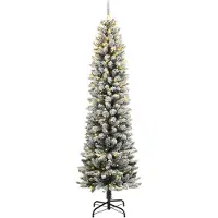 Syfax Künstlicher Weihnachtsbaum mit Schnee 150 LEDs 120 cm