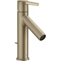 Hansgrohe Waschtisch-Einhebelmischer 100 Axor Starck A 103mm, m HG, ZugstAblGar, brush. ni.